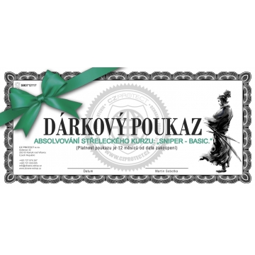 DÁRKOVÝ POUKAZ "SNIPER - BASIC"