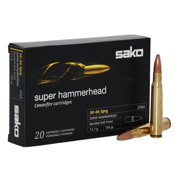 Náboj SAKO 30-06 Springfield HAMMERHEAD™/256A – SP 11,7 g (180 grs