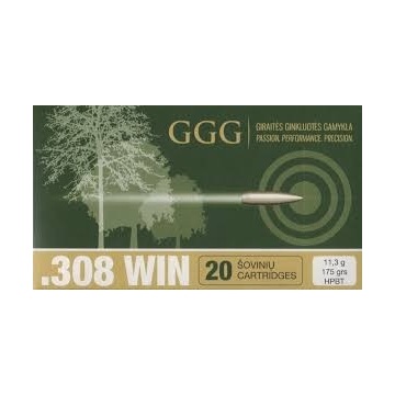 Náboj GGG .308 WIN - HPBT 175 gr (11,34 g) Siera MartchKing