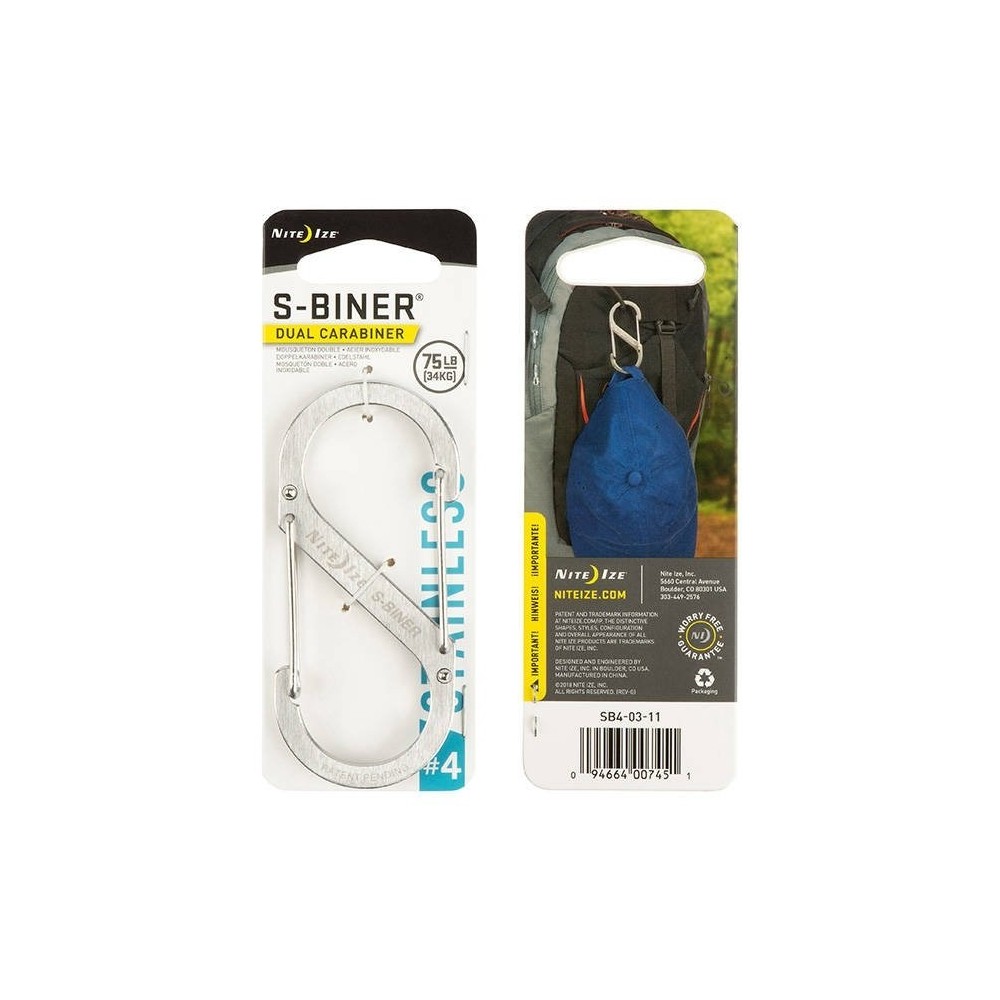 Nite Ize S-Biner Stainless Steel Ocelová oboustranná karabina-nerez