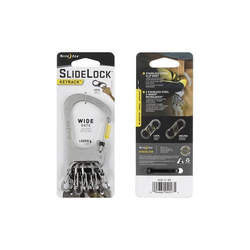 Nite Ize Keyrack Stainless Steel Klíčenka s karabinou