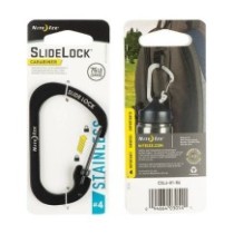 Nite Ize SlideLock Stainless Steel Ocelová karabina s pojistkou-černá
