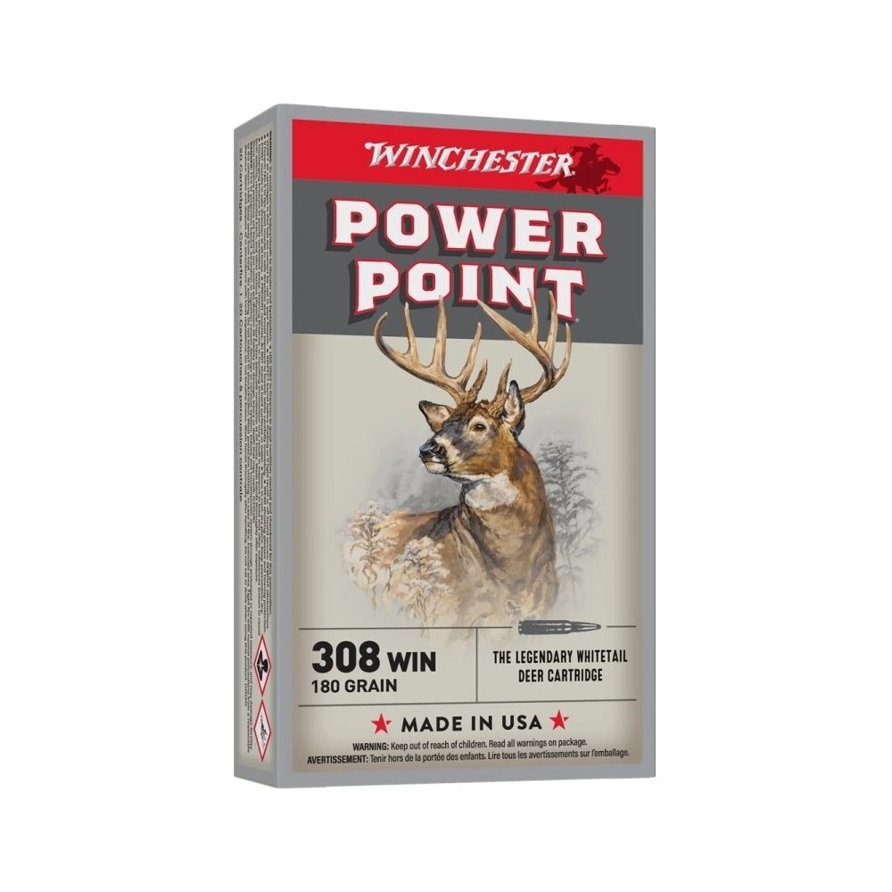 Náboj Winchester .308 Win. Super-X Power Point,180gr